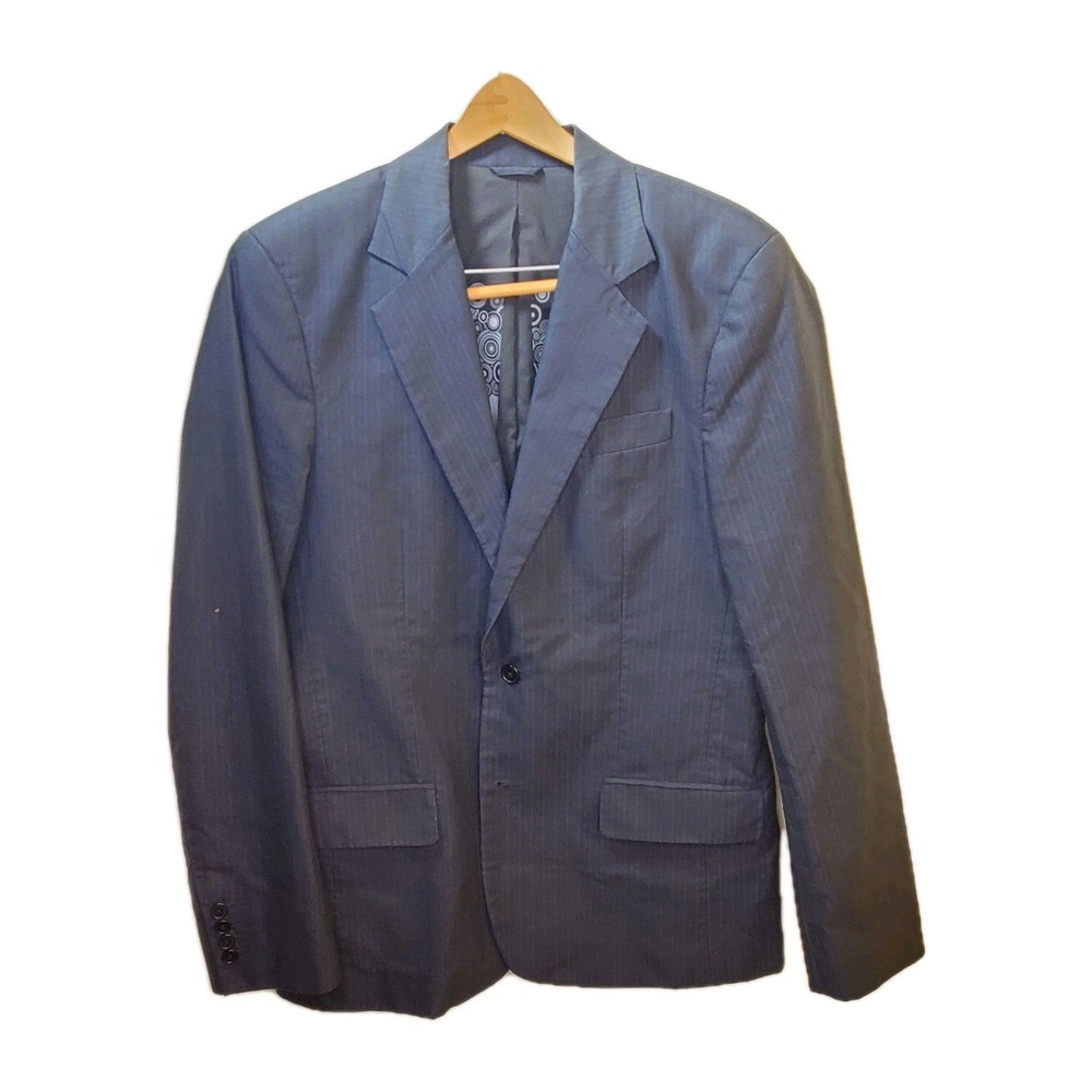 Juicy Couture Black Cotton Sport Coat Blazer Size 42R "The Doors Of Percrption"